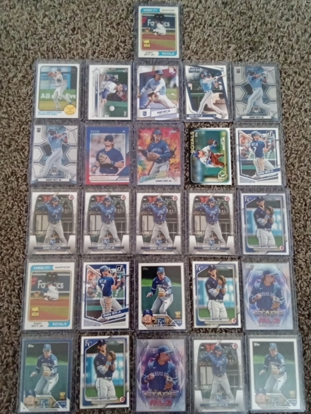 Topps And Panini Bobby Witt Jr Card Lot.